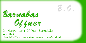 barnabas offner business card