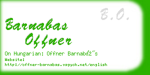 barnabas offner business card